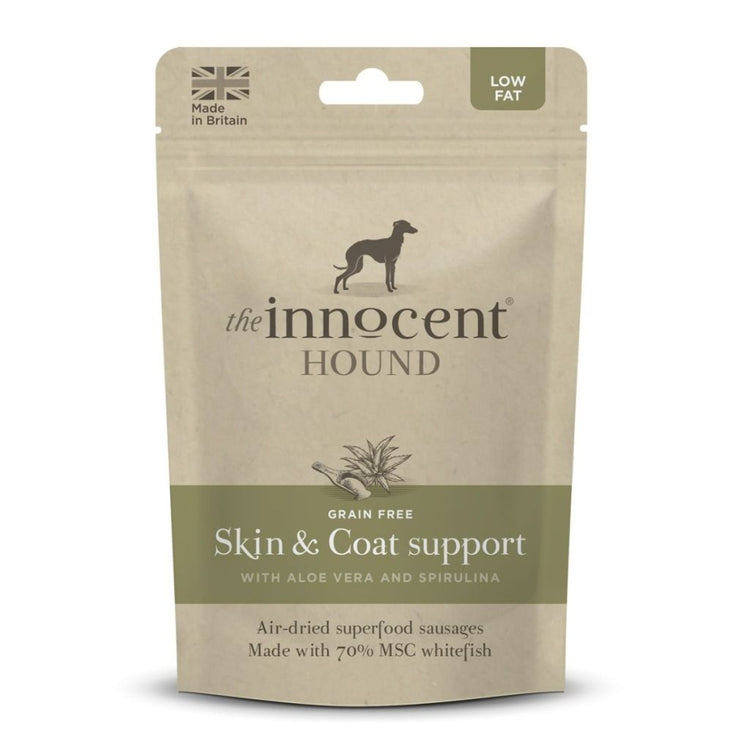 The Innocent Hound Skin & Coat White Fish Aloe Vera & Spirulina Dog Sausages 10pcs - 10 Pcs