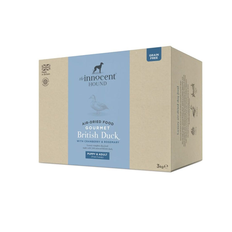The Innocent Hound Air-Dried Gourmet British Duck with Cranberry & Rosemary Puppy & Adult Dry Dog Food