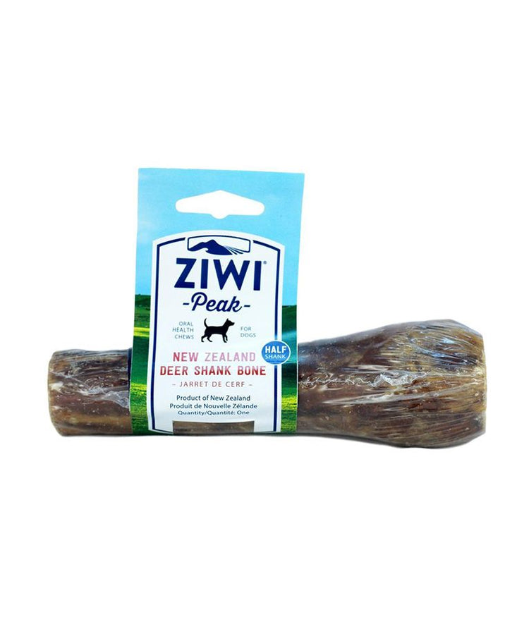 ZIWI Peak Venison Deer Shank Bone Dog Treats Half