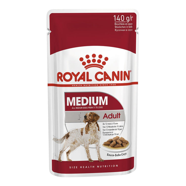 Royal Canin Medium Adult (WET FOOD - Pouches) 10 x 140g