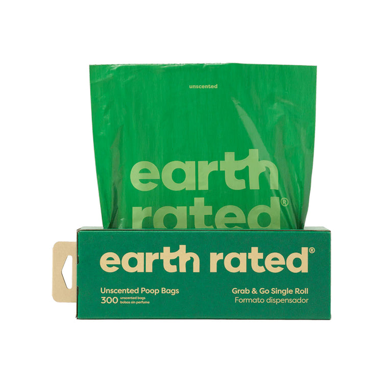 Earth Rated Dog Poop Bags – Bulk Single Roll ( 300 Bags)