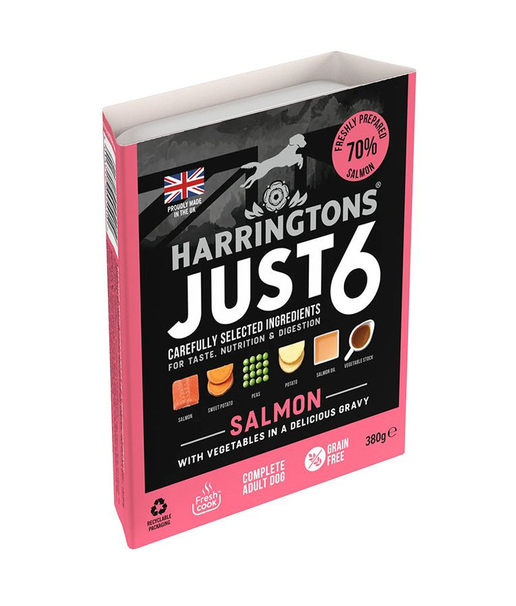 Harringtons Just 6 Salmon Grain Free Adult Wet Dog Food 380g