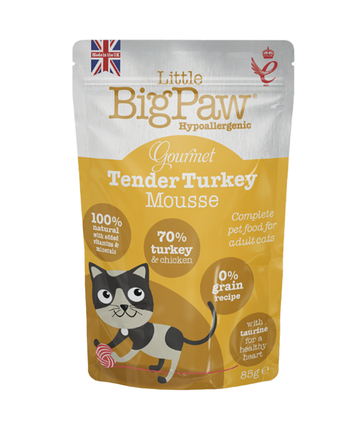 Little BigPaw Gourmet Tender Turkey Mousse Wet Cat Food 85g