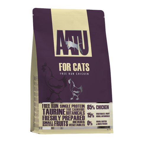 AATU Free Run Chicken Dry Cat Food 3kg