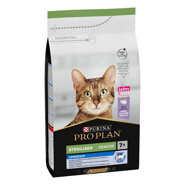 PRO PLAN STERILISED SENIOR 7+ YEAR CAT TURKEY, 1.5kg