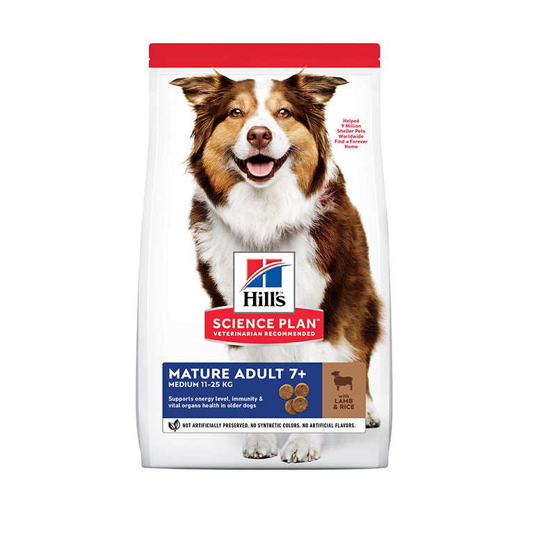 Hill’s Science Plan Medium Mature Adult 7+ Dog Food With Lamb&Rice