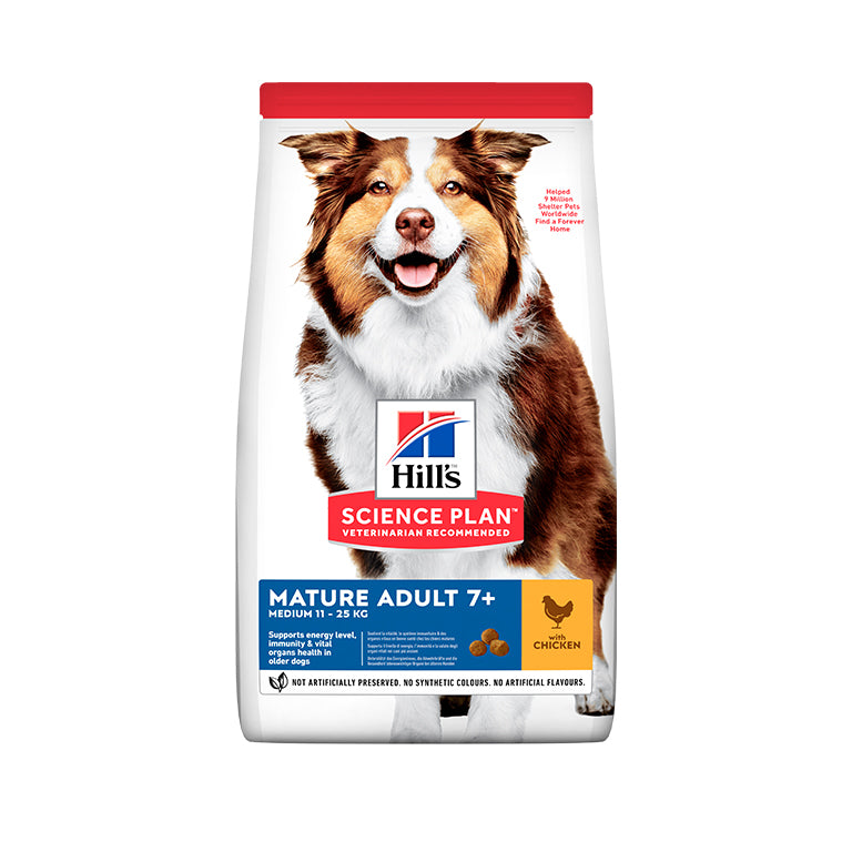 Hill’s Science Plan Medium Mature Adult 7+ Dog Food With Chicken