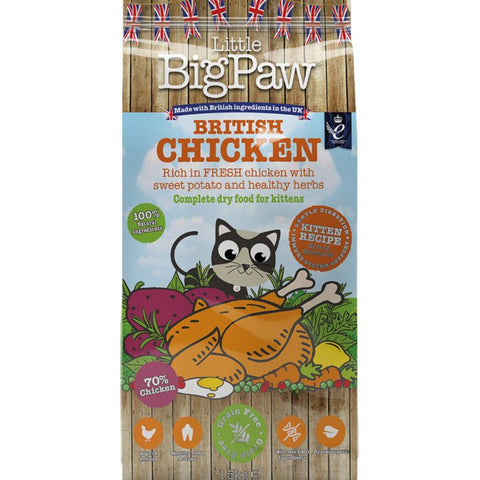Little BigPaw British Chicken Dry Kitten Food 1.5kg