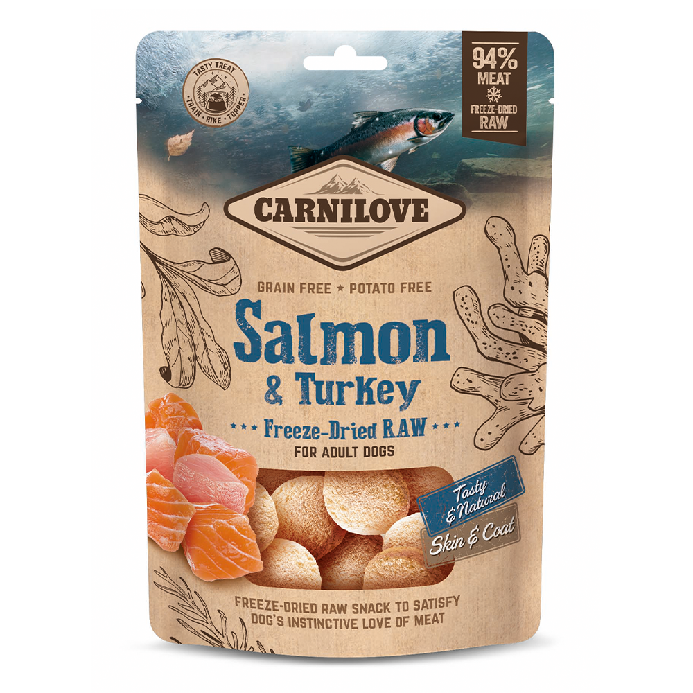 Carnilove Freeze-Dried Raw Snacks Salmon & Turkey
