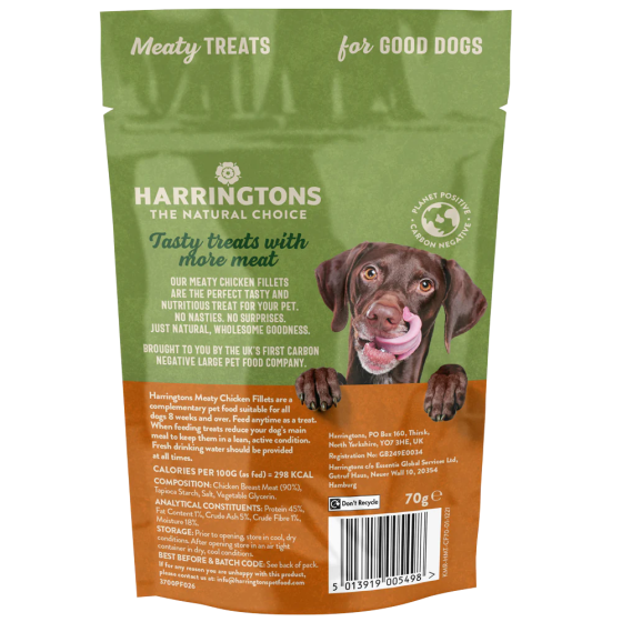 Harringtons Chicken Fillets High Meat Dog Treats - 0