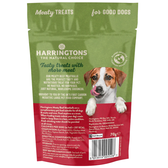 Harringtons Beef Meatballs High Meat Dog Treats - 0