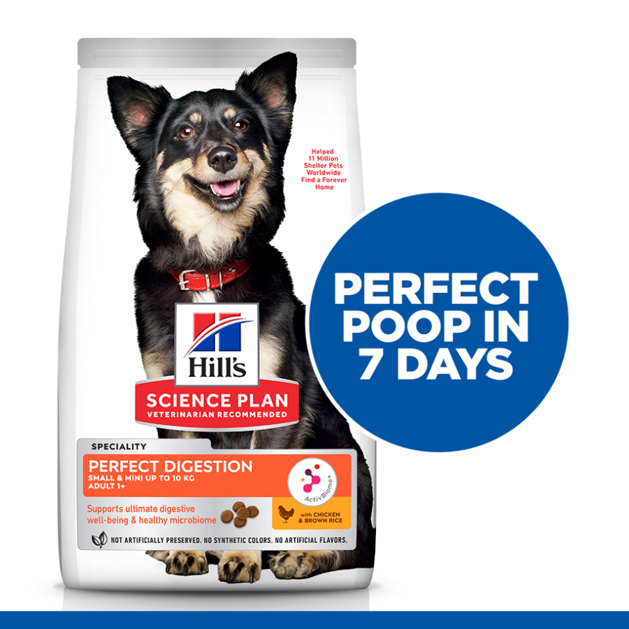 Hill’s Science Plan Perfect Digestion Small & Mini Adult 1+ Dog Food With Chicken & Brown Rice