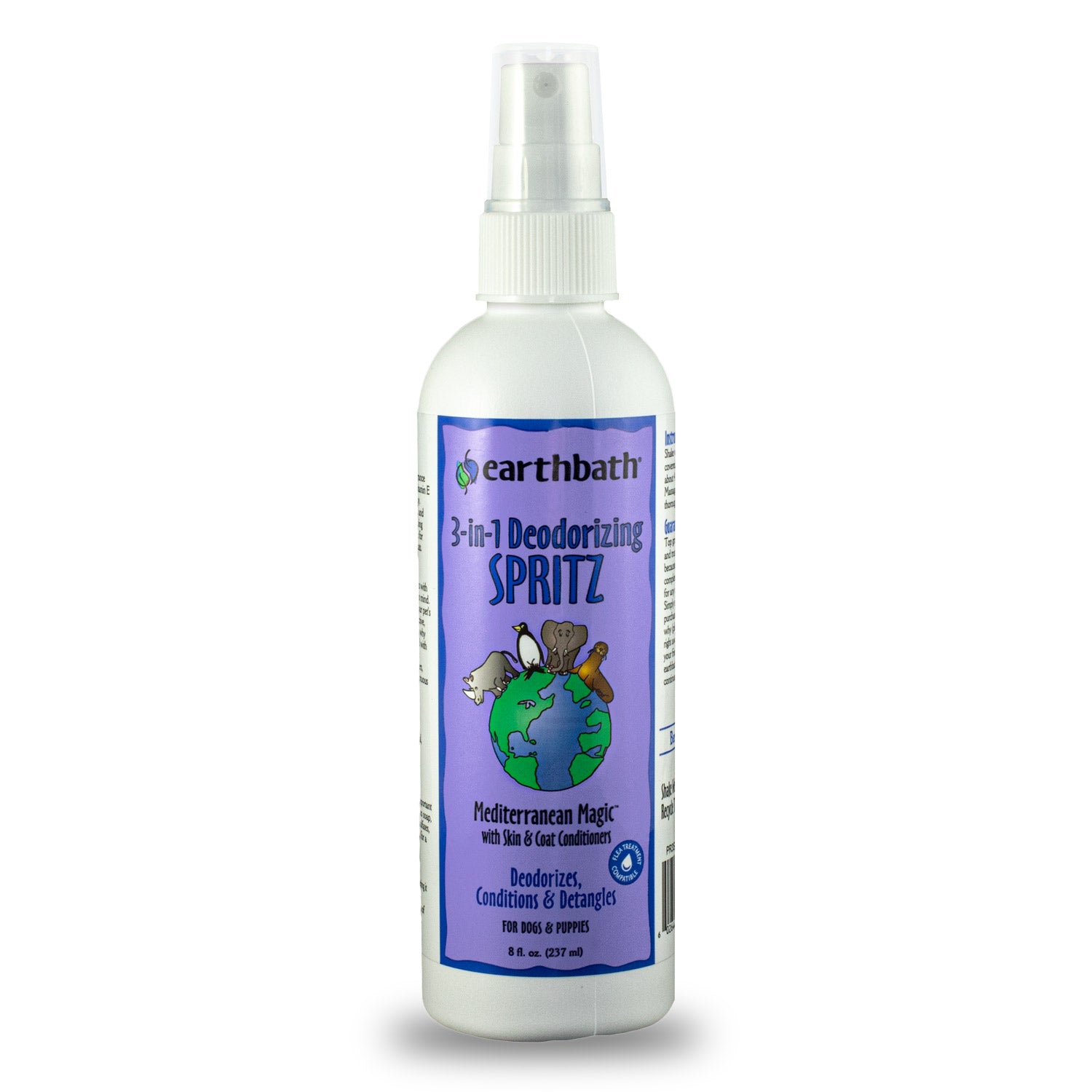 earthbath® 3-IN-1 Deodorizing Spritz, Mango Tango® with Skin & Coat Conditioners, Made in USA, 8 oz pump spray - 0