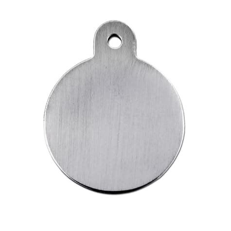 ID Tag - Circle Brushed Chrome