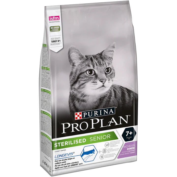 PRO PLAN STERILISED SENIOR 7+ YEAR CAT TURKEY, 1.5kg