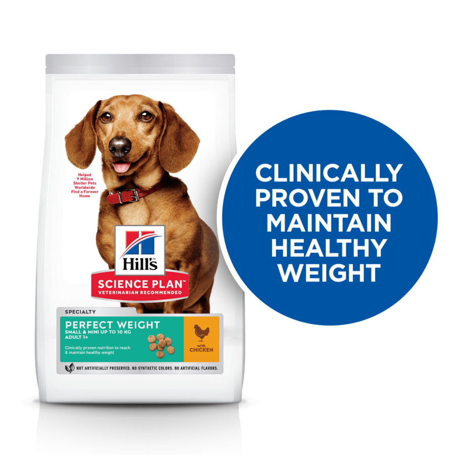 Hill’s Science Plan Perfect Weight Small & Mini Adult Dog Food With Chicken (1.5kg)