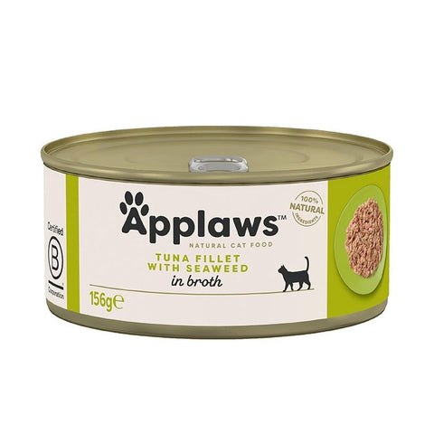 Applaws Tuna Fillet with Seaweed in Broth Wet Cat Food Tin