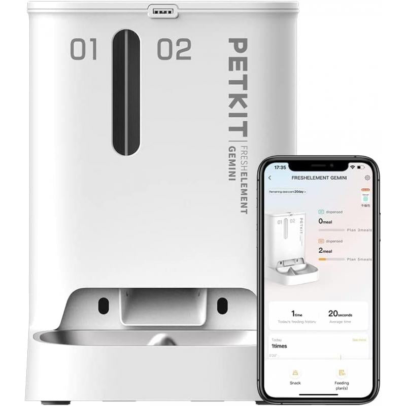 PETKIT FRESH ELEMENT GEMINI: AUTOMATIC DUAL FEEDER