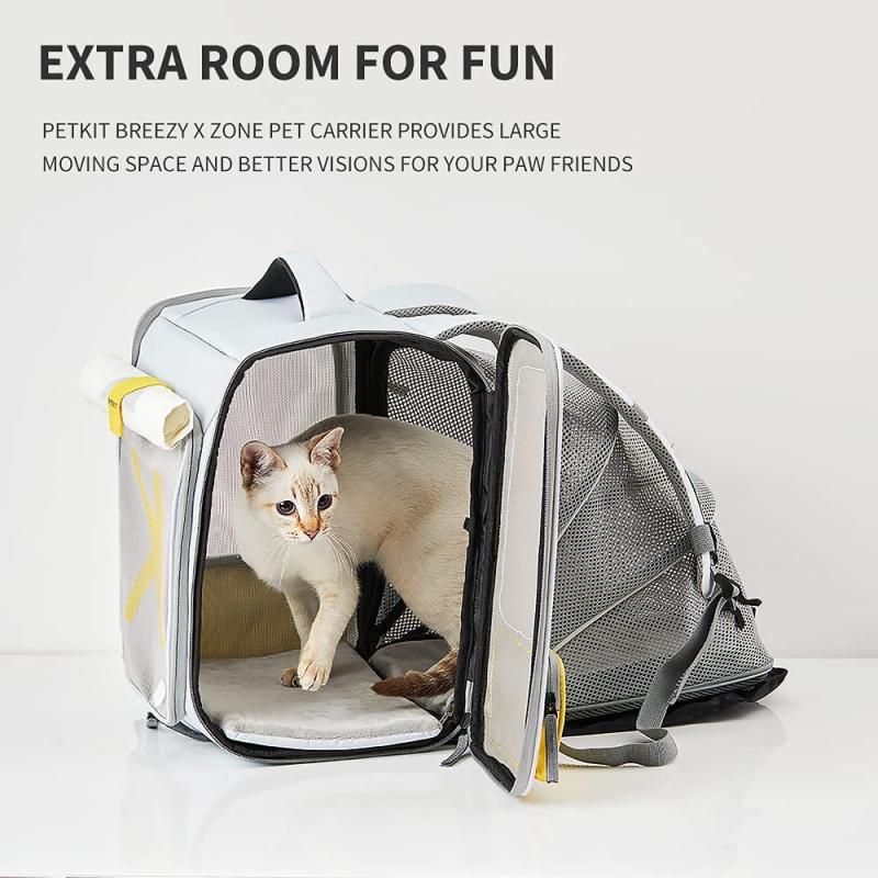 PETKIT 'BREEZY' CAT CARRIER FOR KITTEN, PUPPY AND SMALL ANIMALS - GREY