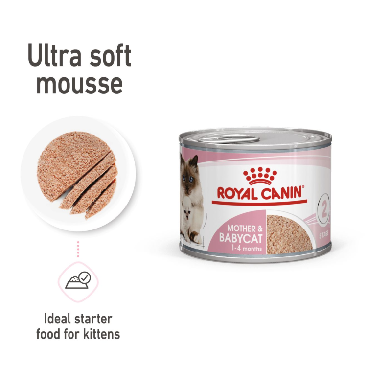 Royal Canine Mother & Babycat Mousse (WET FOOD - Cans)