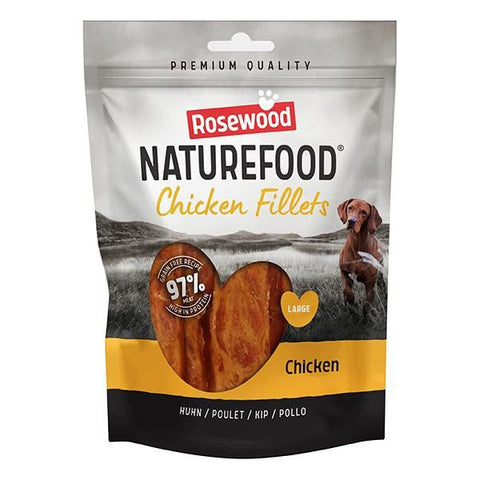 Rosewood NatureFood Chicken Fillet Strips Dog Treats 150g