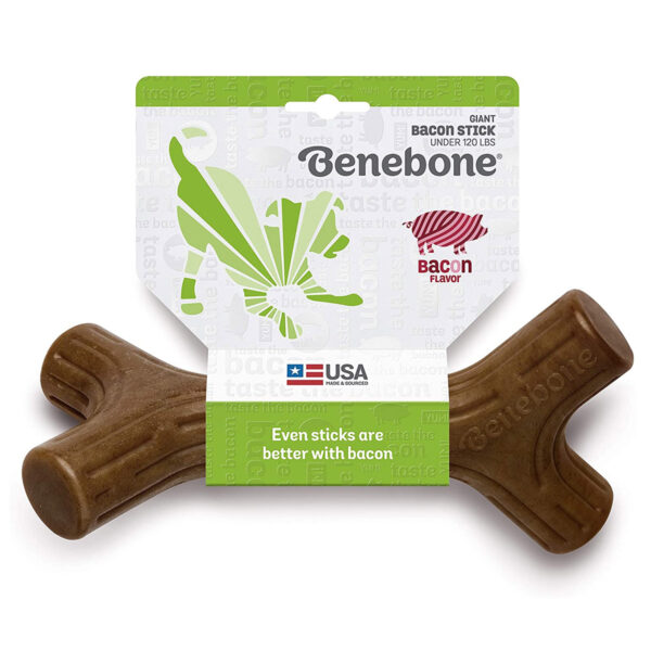 Benebone Bacon Stick Dog Chew Toy