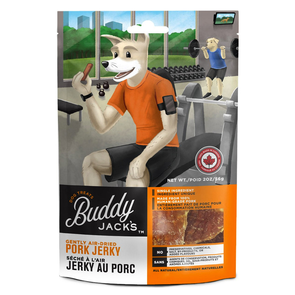 Buddy Jack's Pork Jerky Dog Treats 2oz / 56gm