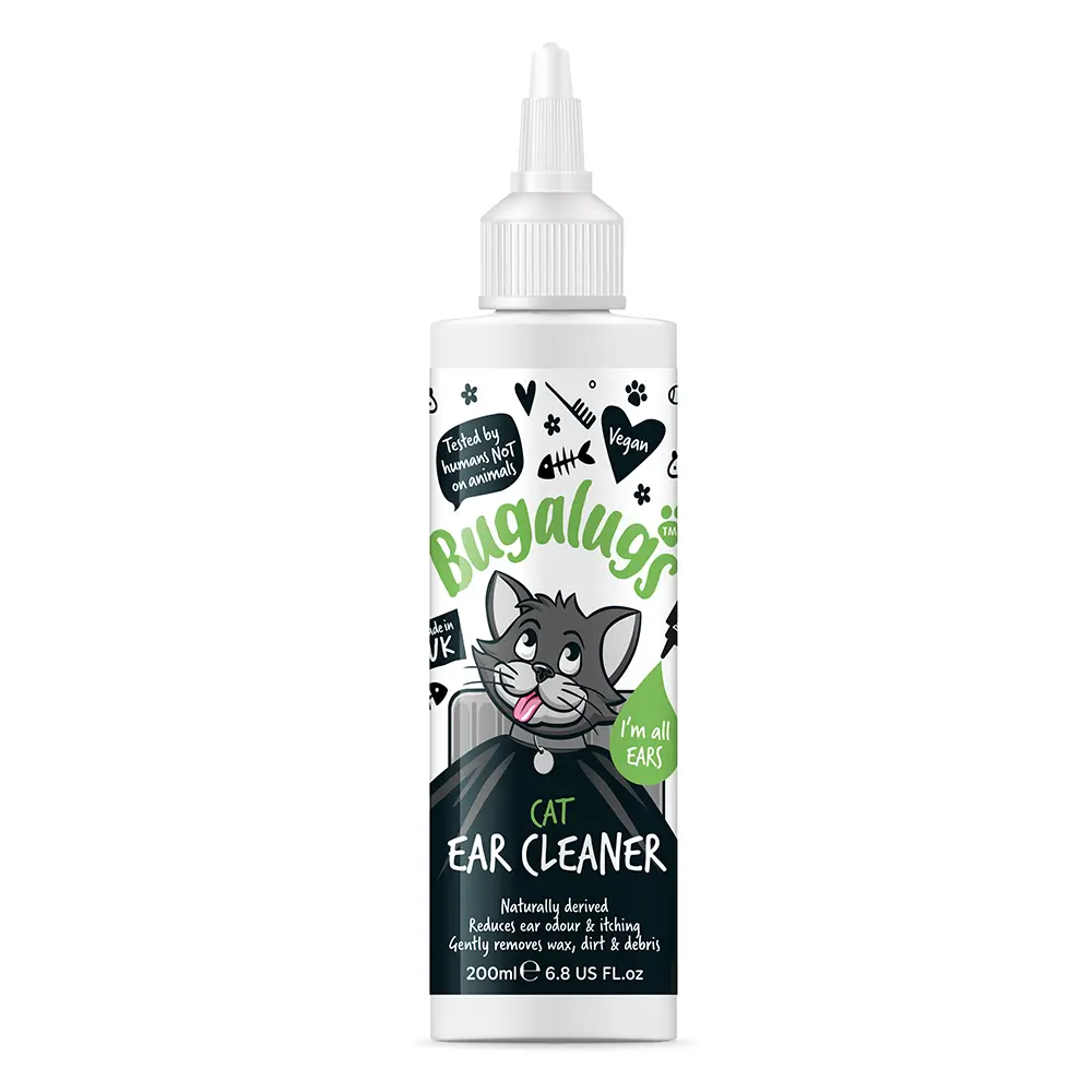 Bugalugs Cat Ear Cleaner 200ml (6.8 Fl Oz) - 0