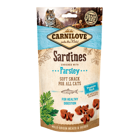 Carnilove Snack for Cats 50g - Sardine enriched with Parsley Soft