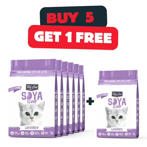 Buy 5 Get 1 Free - Kit Cat Soya Clump Soybean Litter – Lavender 7L