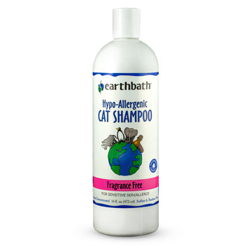 earthbath® 2-in-1 Conditioning Cat Shampoo, Light Wild Cherry, Extra Gentle Conditioning Formula, Made in USA, 16 oz