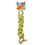 FOFOS Flossy Rope Tug Yellow/Green Dog Toy