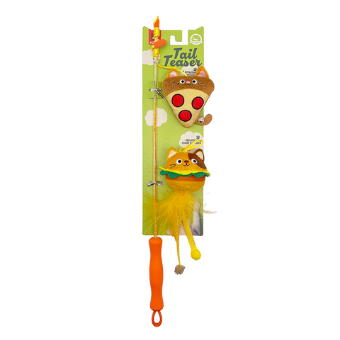 FOFOS Replaceable Meow Fast Food Cat Wand Cat Toy