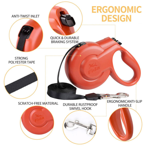 Fida Retractable Dog Leash Heavy Duty (Styleash Series)