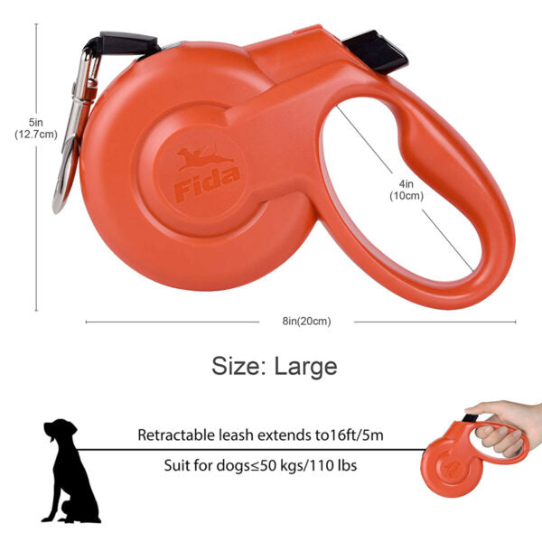 Fida Retractable Dog Leash Heavy Duty (Styleash Series)