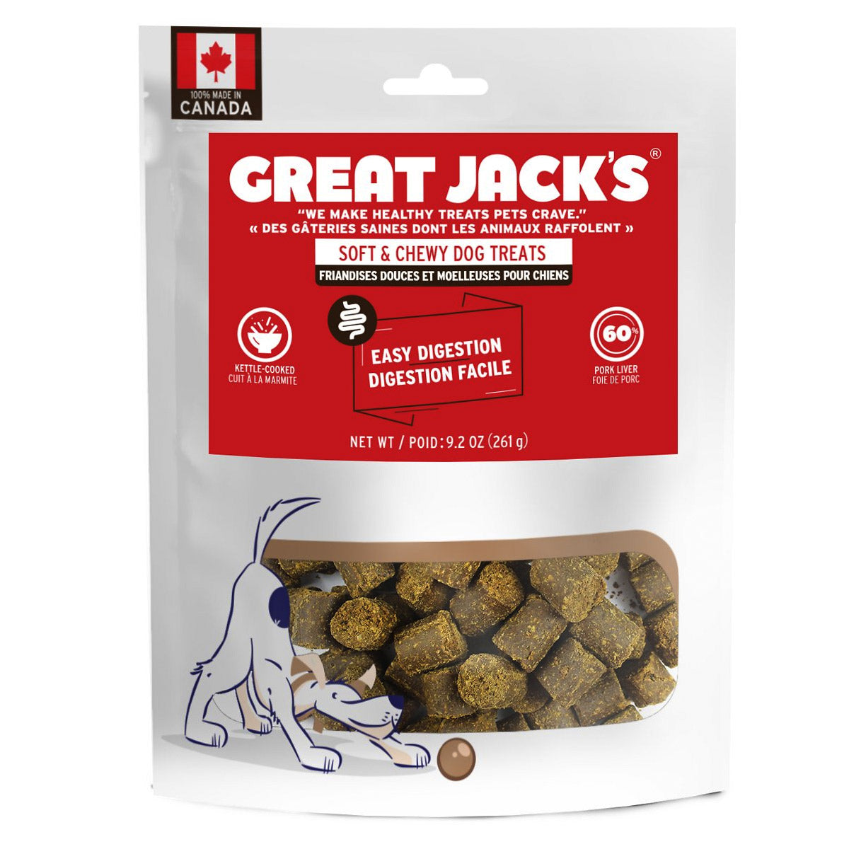 Great Jack Easy Digestion Grain-Free Dog Treats 9.2oz / 261gm