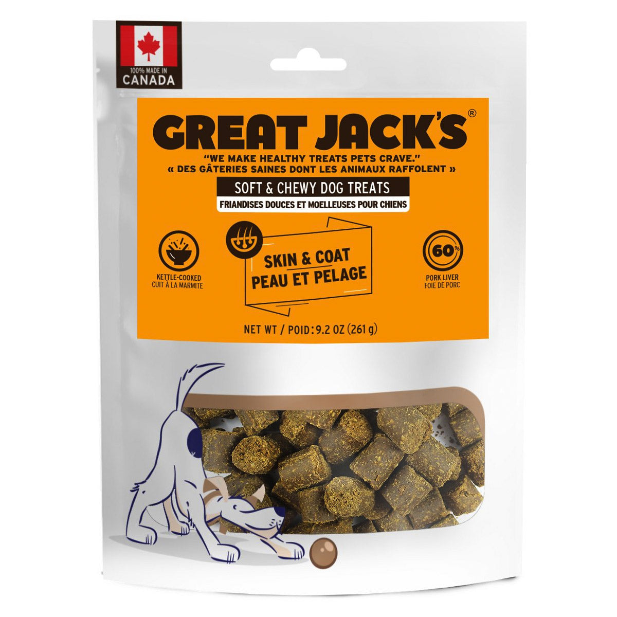 Great Jack Skin & Coat Grain-Free Dog Treats 9.2oz / 261gm