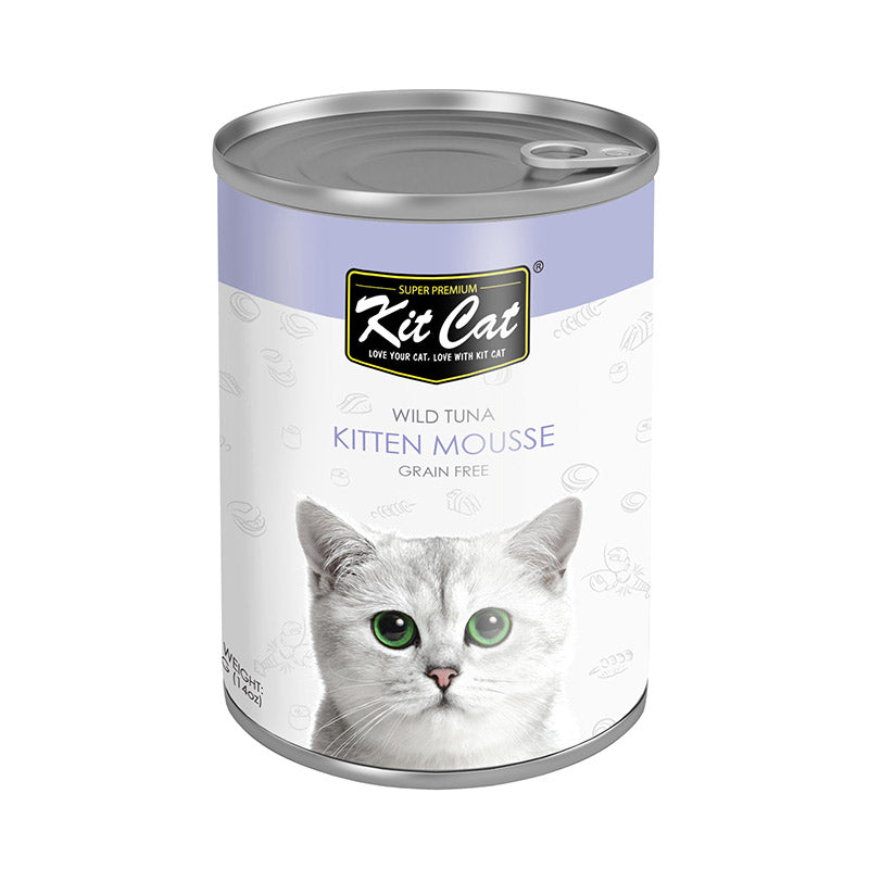 KitCat Wild Tuna Kitten Mousse Canned Cat Food 400g