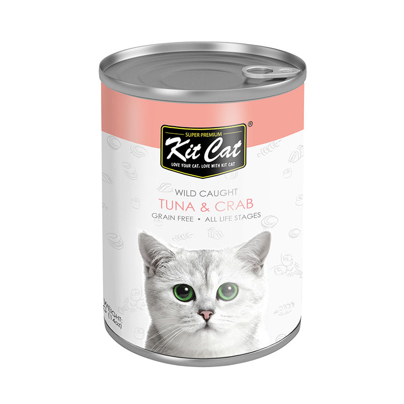 KitCat Wild Caught Tuna with Crab Canned Cat Food 400g