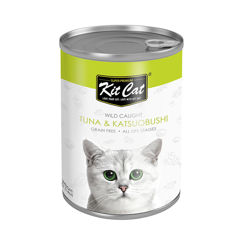 KitCat Wild Caught Tuna with Katsuobushi Canned Cat Food 400g