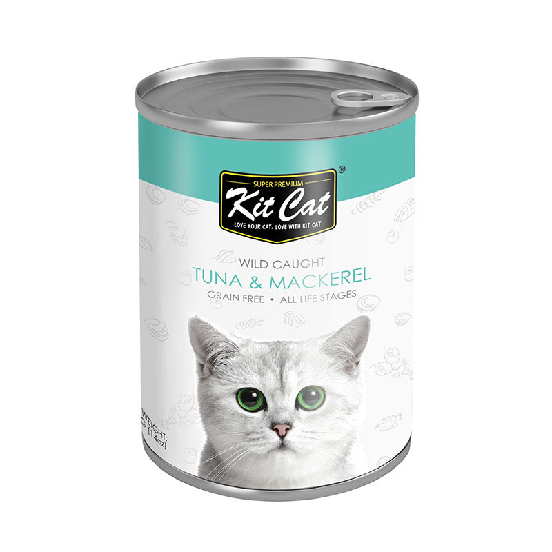 KitCat Wild Caught Tuna with Mackerel Canned Cat Food 400g