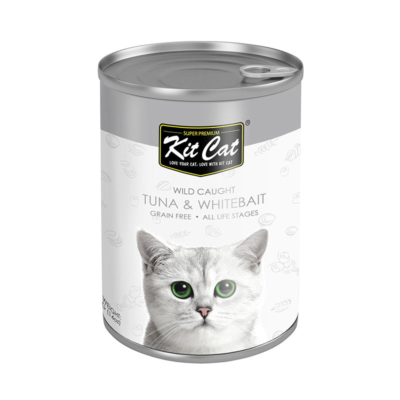 KitCat Wild Caught Tuna with Whitebait Canned Cat Food 400g