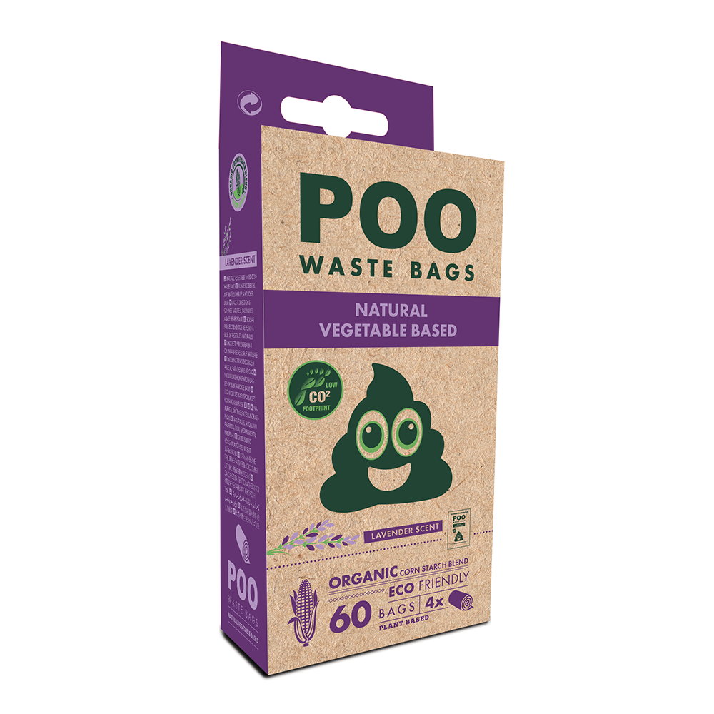 M-PETS Poo Eco Friendly Waste Bags Lavender Scented 60 x 4