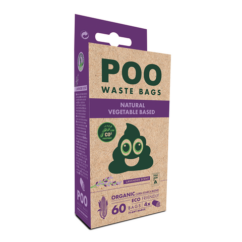 M-PETS Poo Eco Friendly Waste Bags Lavender Scented 60 x 4