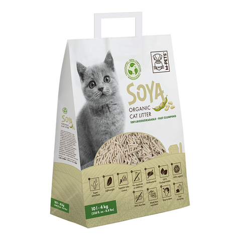 M-PETS Soya Organic Cat Litter Non Scented – 100% Biodegradable