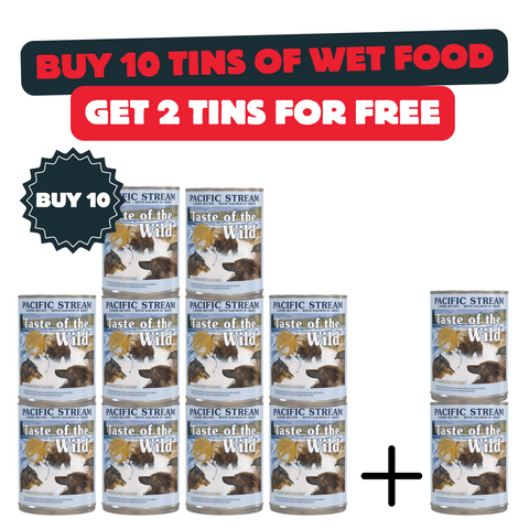 Buy 10 Can Of Pacific Stream Canine Formula 390gr And Get 2 Cans For Free