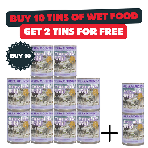 Buy 10 Cans Of Sierra Mountain Canine Formula And Get 2 Cans For Free