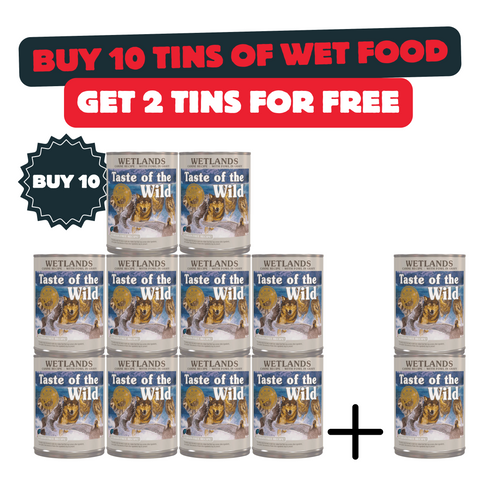 Buy 10 Cans Of Wetlands Canine Formula And Get 2 Cans For Free