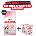 Buy Royal Canin Kitten 10Kg Dry Food And Get 1 Box Of Wet Food Free
