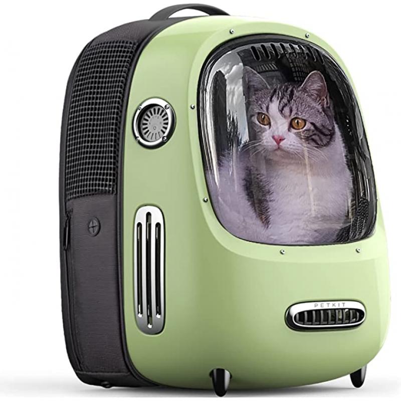 PETKIT BREEZY DOME "GENERATION 2" PET BACKPACK CARRIER FOR CATS AND PUPPIES - GREEN - NEW!